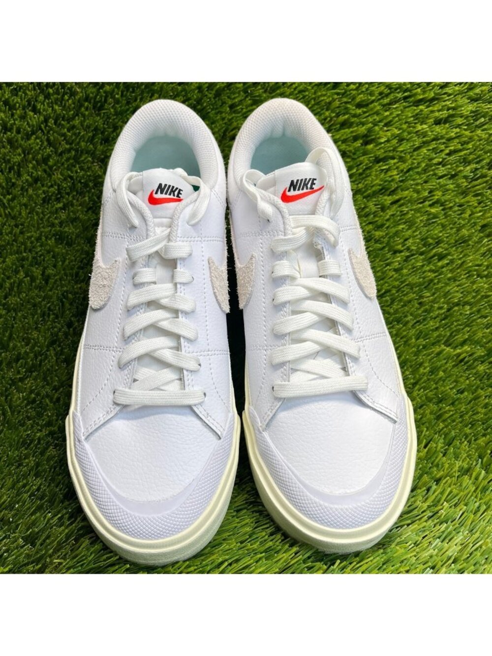 Nike White Women's Athletic Sneakers with Cream Sole